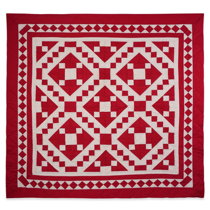 Wall hanging Hand made hand quilted quilt, Throws, Table topper, Baby Quilt Red Diamond square cotton Heirloom Quality by HOME HEART Brands