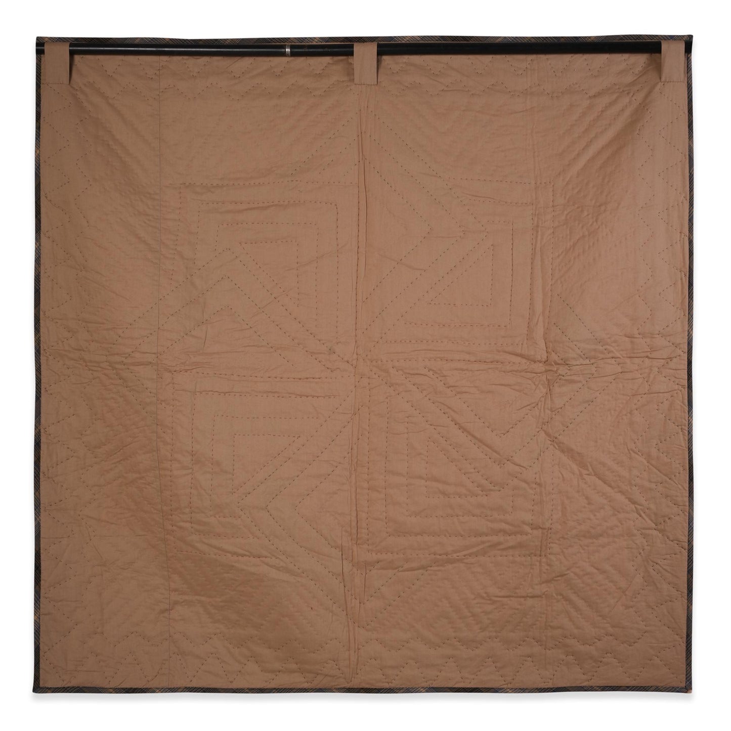 Hand made calico plaid country Pinwheel Star 44"x44" Cotton Hand Quilted patchwork Wall hanging & Toppers, baby quilt by HOME HEART Brands