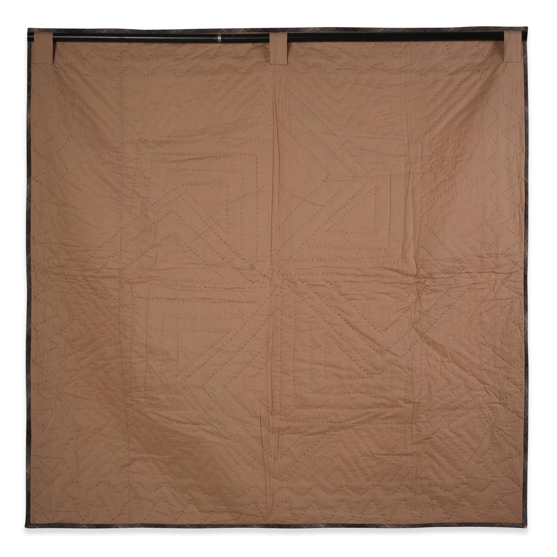 Hand made calico plaid country Pinwheel Star 44"x44" Cotton Hand Quilted patchwork Wall hanging & Toppers, baby quilt by HOME HEART Brands