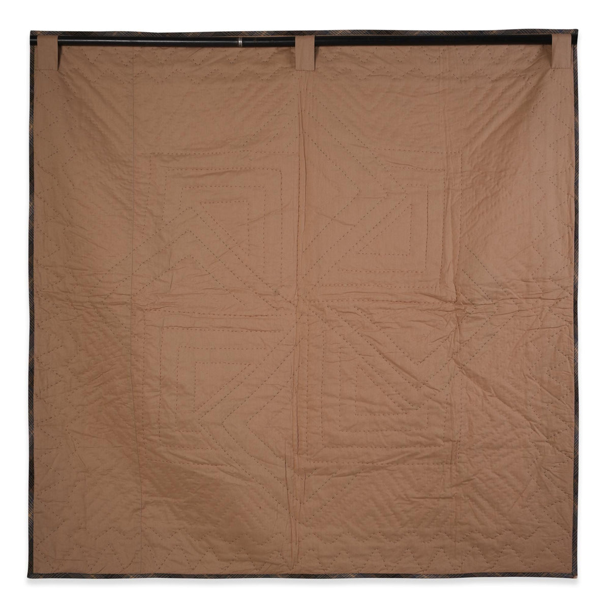 Hand made calico plaid country Pinwheel Star 44"x44" Cotton Hand Quilted patchwork Wall hanging & Toppers, baby quilt by HOME HEART Brands