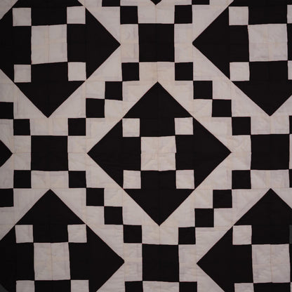 Wall hanging Hand made hand quilted quilt, Throws, Table topper Black Diamond square quilt 100% Cotton Heirloom Quality by HOME HEART Brands