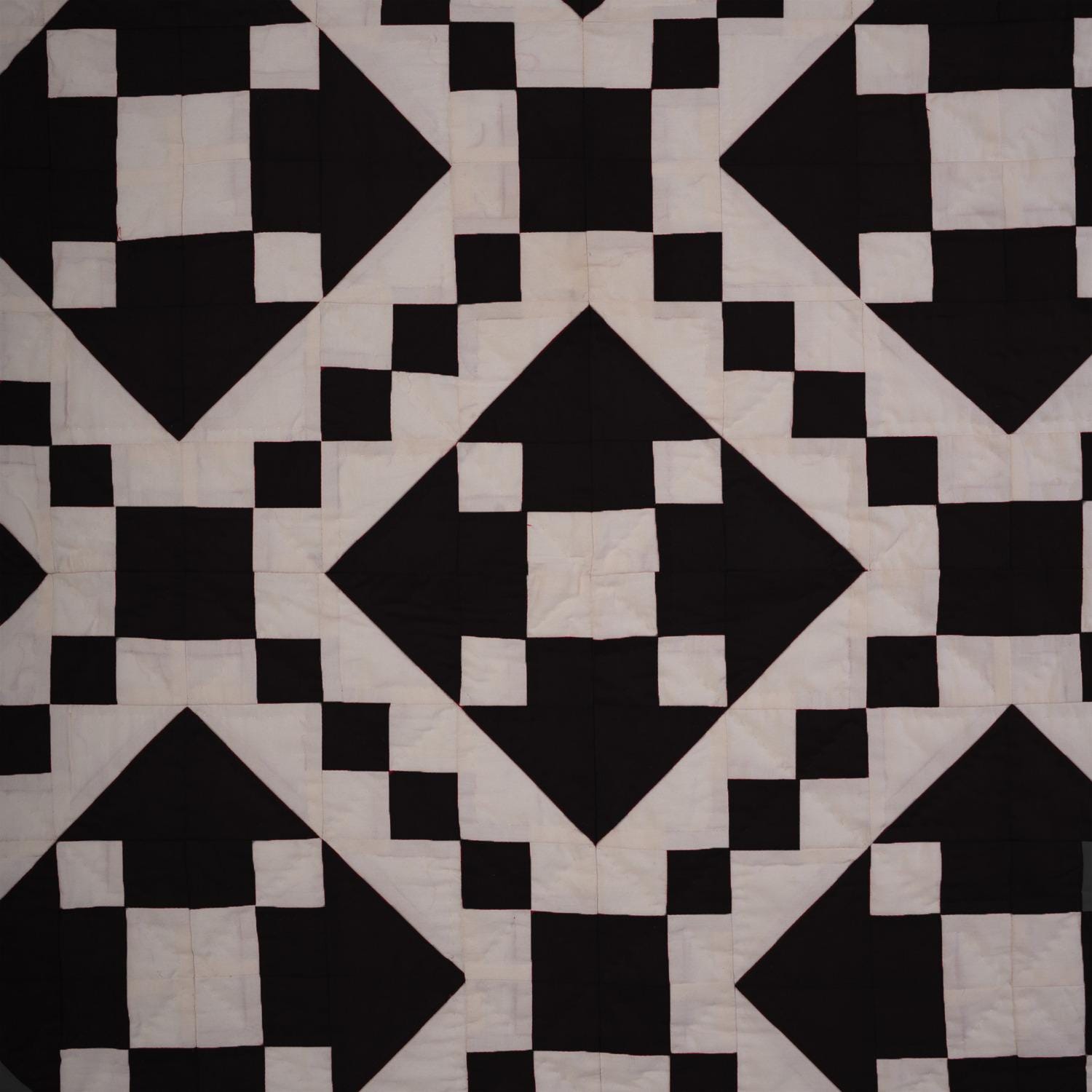 Wall hanging Hand made hand quilted quilt, Throws, Table topper Black Diamond square quilt 100% Cotton Heirloom Quality by HOME HEART Brands