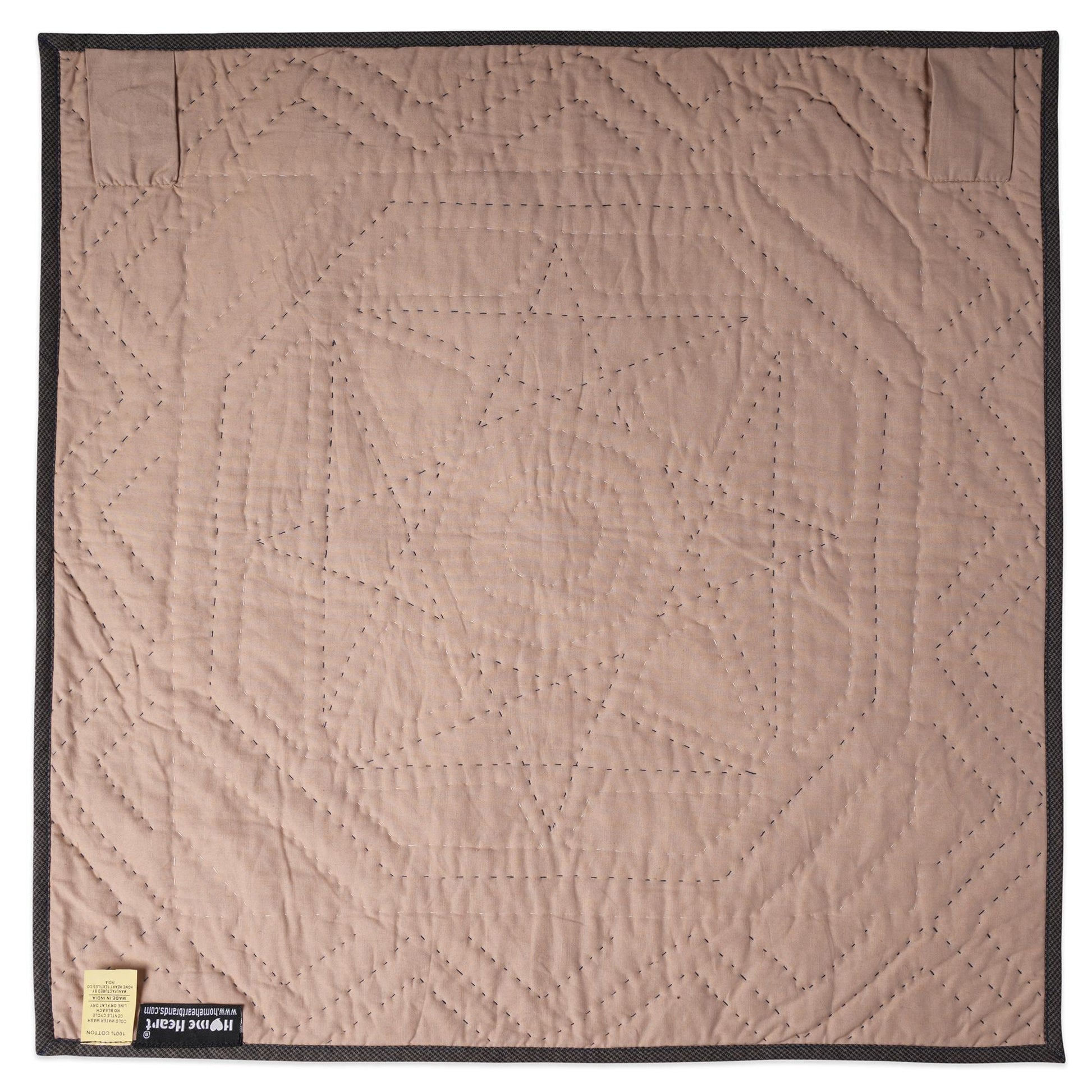 Hand made Hand quilted Wall hanging, Throw Quilt, Table Topper 19"x19" Galaxy star blue plaid quilt by Home Heart brands (Made in India)