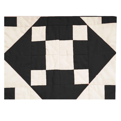 Quilted placemats / Tablemat patchwork Country Black diamond square table top by HOME HEART Brands(Made in India)
