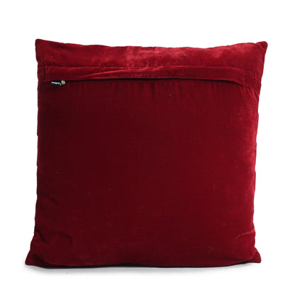 Cushion cover quilted Burgundy Red premium micro velvet Throw Pillow, Zipper Closure, Accent Pillow  Decorative pillow by HOME HEART Brands