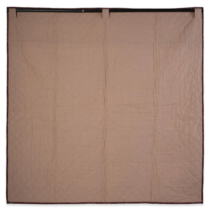 Hand made Hand quilted Throw Quilt, Wall hanging, 45"x45" country Flying geese multi plaid quilt by Home Heart brands (Made in India)