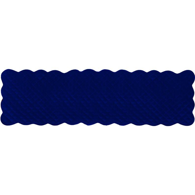 Dupioni silk royal blue quilted Table Runner & Toppers scallop border reversible double layer by Home Heart Brands(made in INDIA)