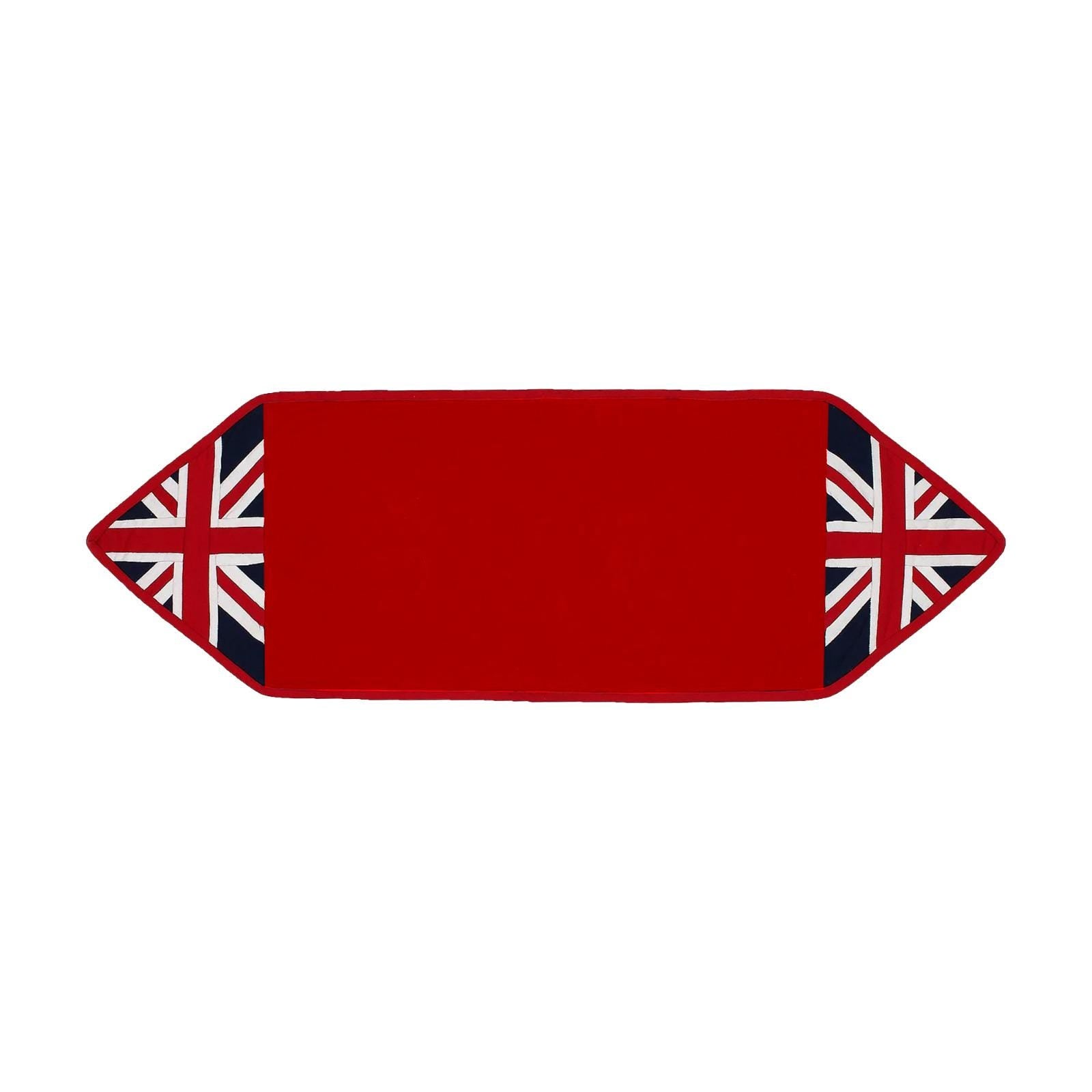 Cotton Table runner & Toppers Premium tapestry cotton fabric Red Union jack flag by Home Heart Brands(Made in India)