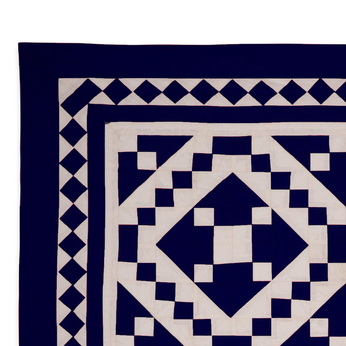 Wall hanging hand made hand quilted quilt, Throws, Table topper, Baby Quilt Navy blue Diamond square cotton quality by HOME HEART Brands
