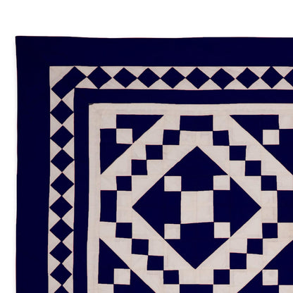 Wall hanging hand made hand quilted quilt, Throws, Table topper, Baby Quilt Navy blue Diamond square cotton quality by HOME HEART Brands