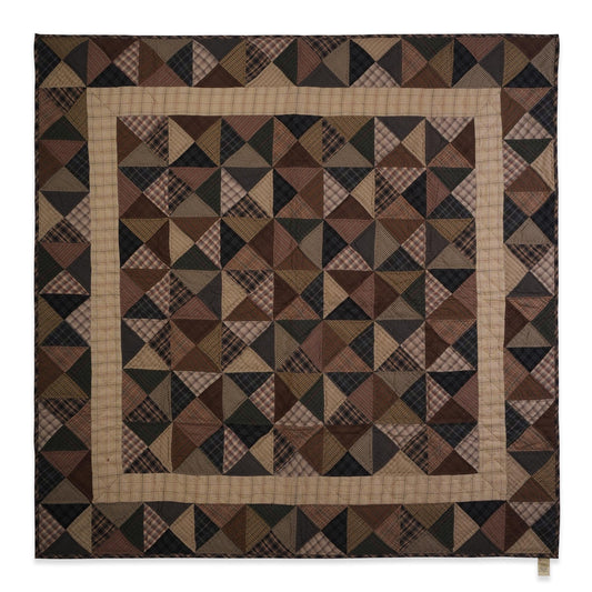 Throw Quilt, Wall hanging ,Table Toppers & baby quilt kaleidoscope country Hand Quilted cotton quilt by Home Heart brands (Made in India)