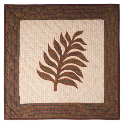 Hand made Hand quilted Wall hanging Quilt, Table Topper 19"x19" swiss cheese plant plaid by Home Heart brands (Made in India)