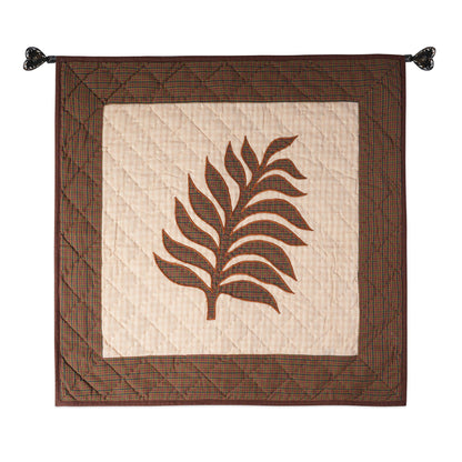 Hand made Hand quilted Wall hanging Quilt, Table Topper 19"x19" swiss cheese plant plaid by Home Heart brands (Made in India)