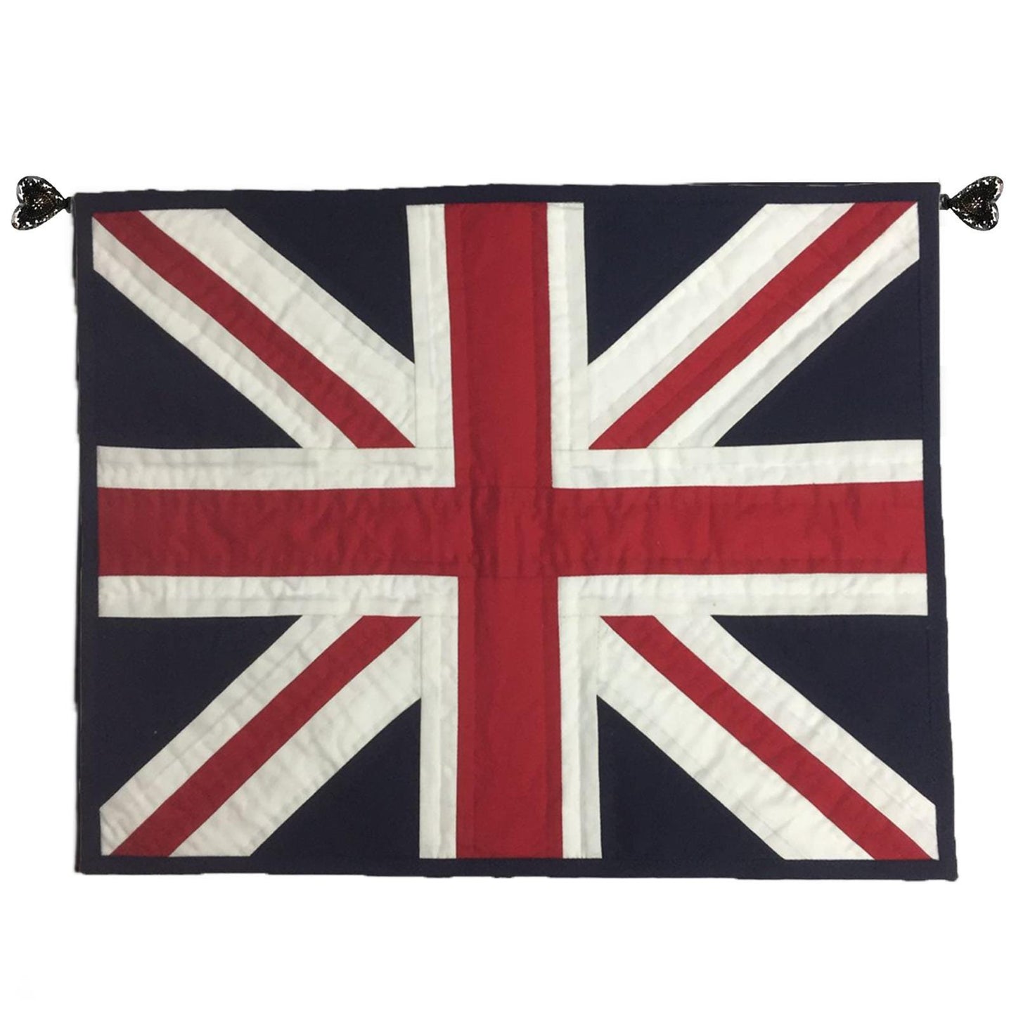 Hand quilted hand made placemats tablemats patchwork Union jack British flag UNION placemat 14"X19" by HOME HEART Brands (Made in India)