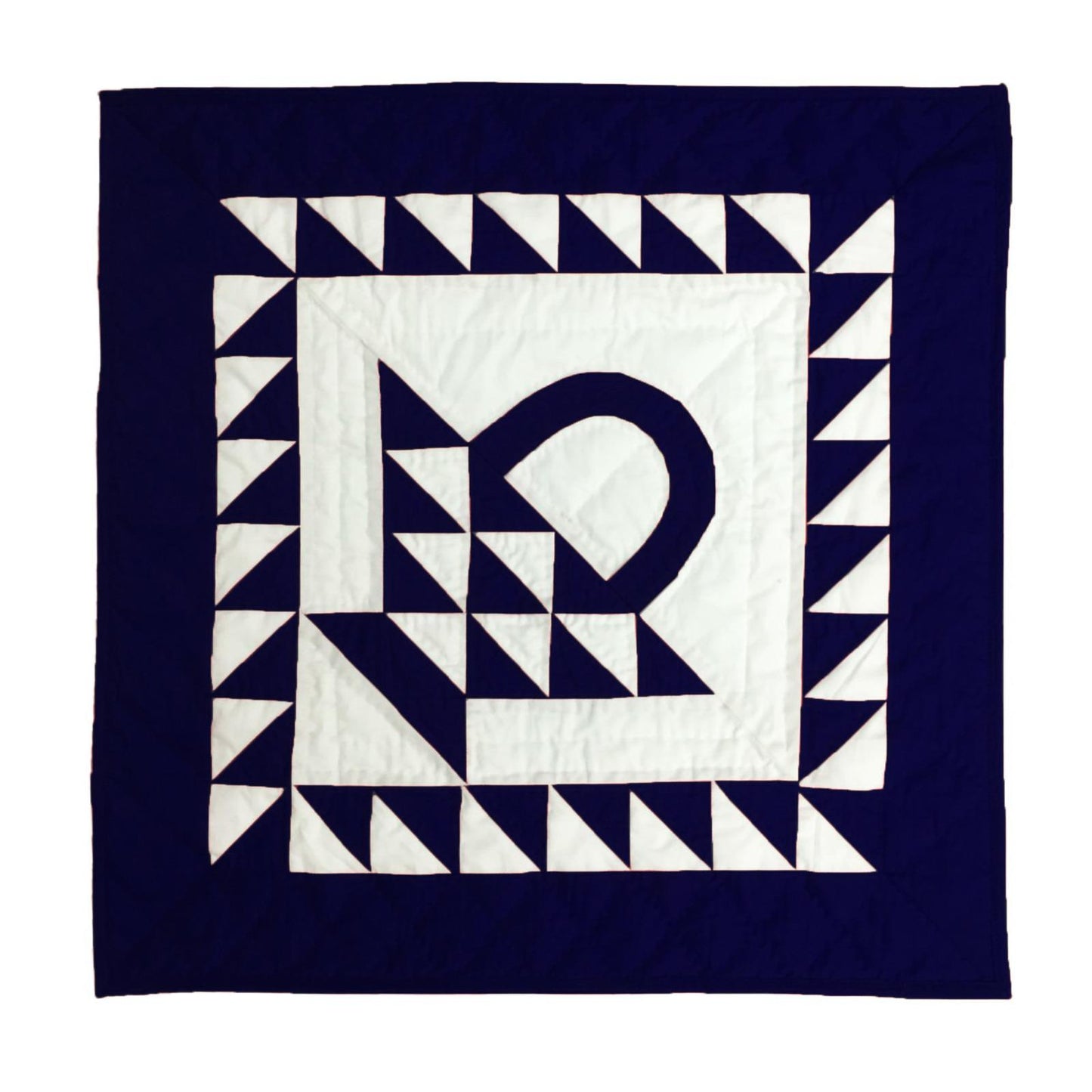 Wall hanging quilt, Small quilt, Throws, Table Toppers , Baby Quilt, calico Basket Navy blue /Off White Cotton fabric by HOME HEART Brands