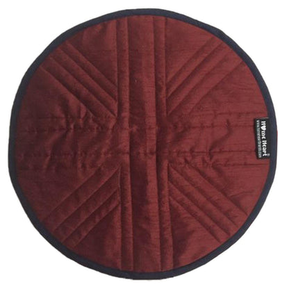 Dupioni Silk Union Jack Britain tea dyed vintage flag round quilted Table runner, Trivet, placemat by HOME HEART Brands (Made in India)