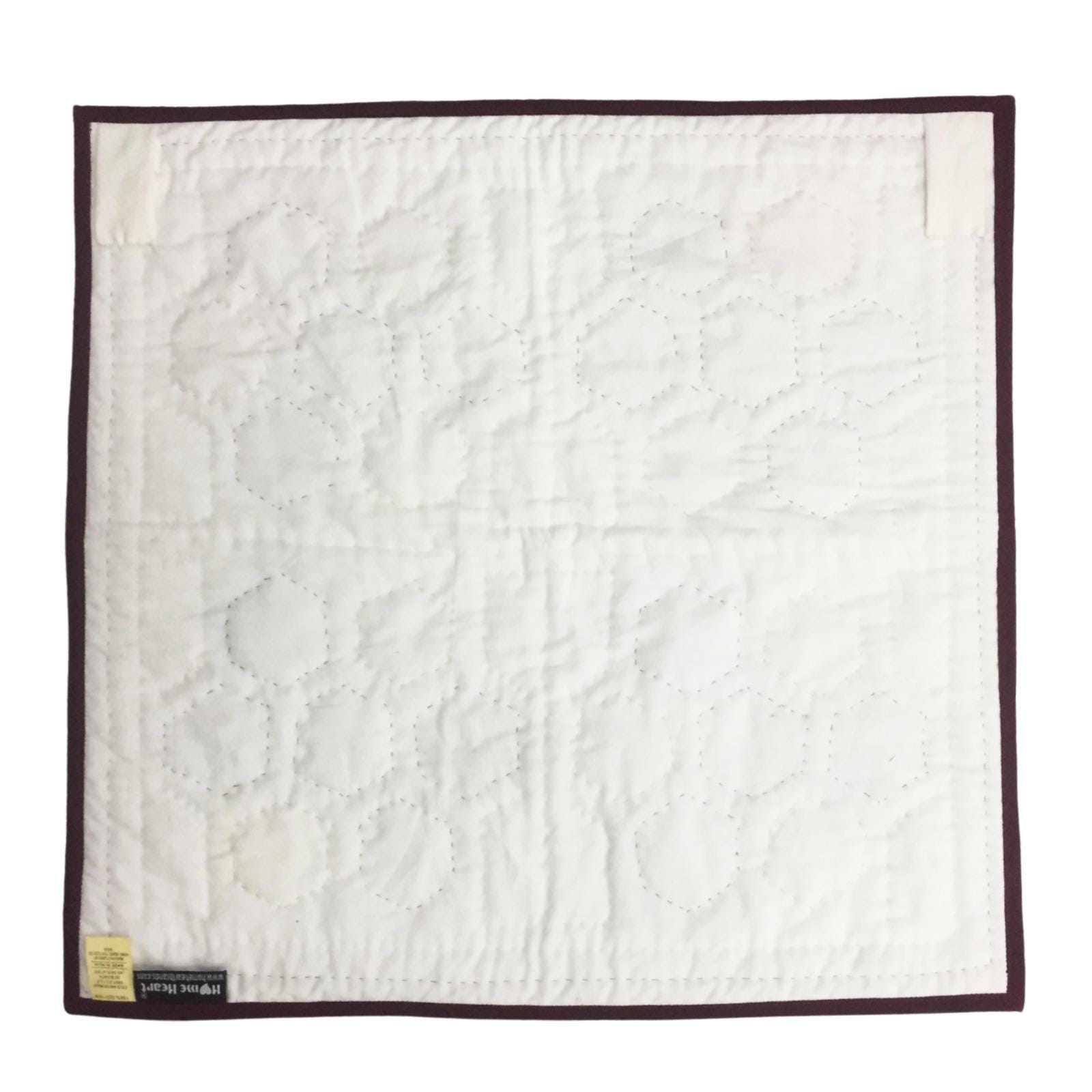 Grandmother's flower garden 19"X19" Hand crafted block quilt, small quilt, Table Topper calico fabric by Home Heart brands (Made in India)