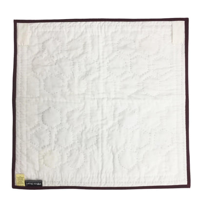 Grandmother's flower garden 19"X19" Hand crafted block quilt, small quilt, Table Topper calico fabric by Home Heart brands (Made in India)