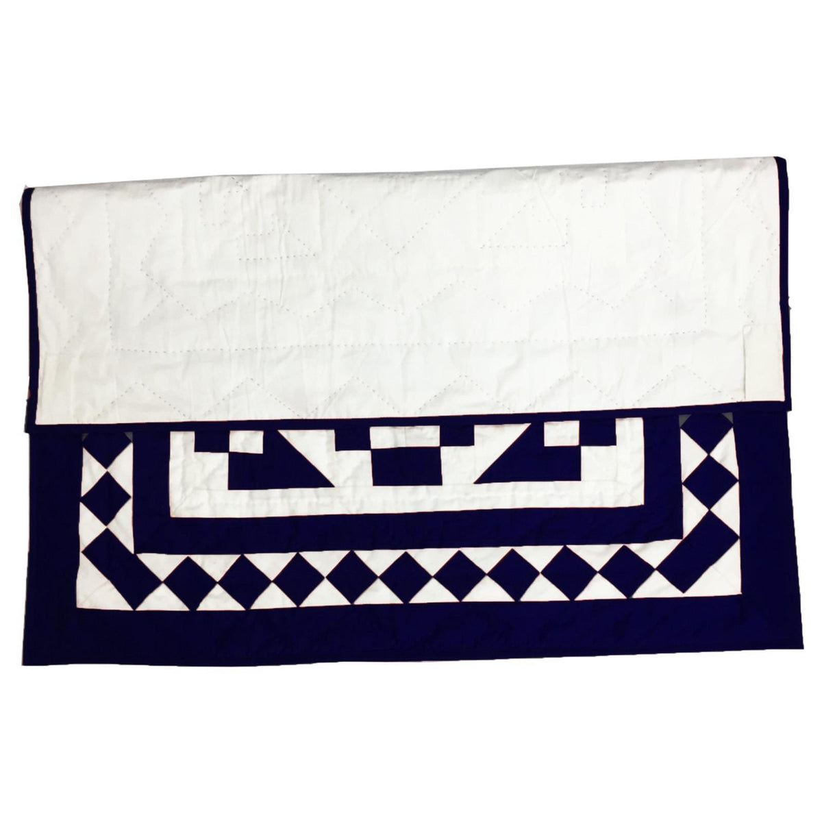 Wall hanging hand made hand quilted quilt, Throws, Table topper, Baby Quilt Navy blue Diamond square cotton quality by HOME HEART Brands