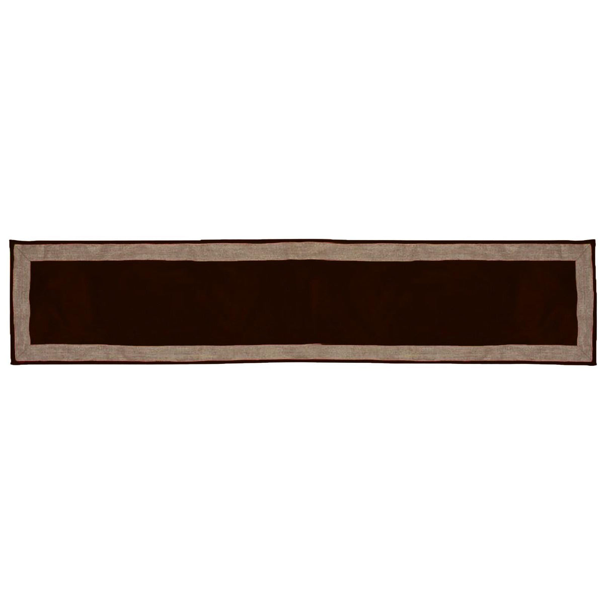 Velvet Table Runner & Toppers Premium brown velvet with ivory lurex jute border double layer by Home Heart Brands(made in INDIA)