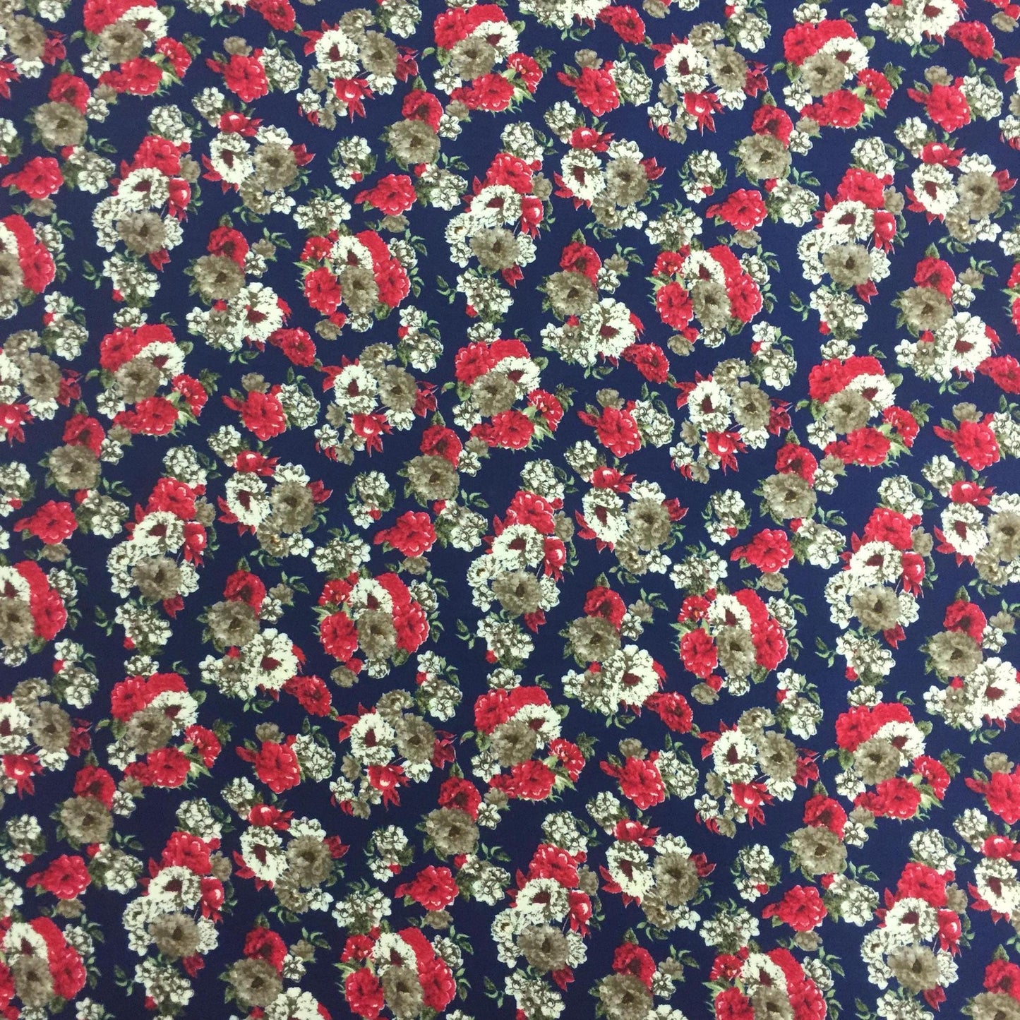 Fabric Soft Cotton Cambric Floral Print Fabric – Blue| red| Medium Weight | Quilting & Dress Material by HOME HEART Brands(Made in India)