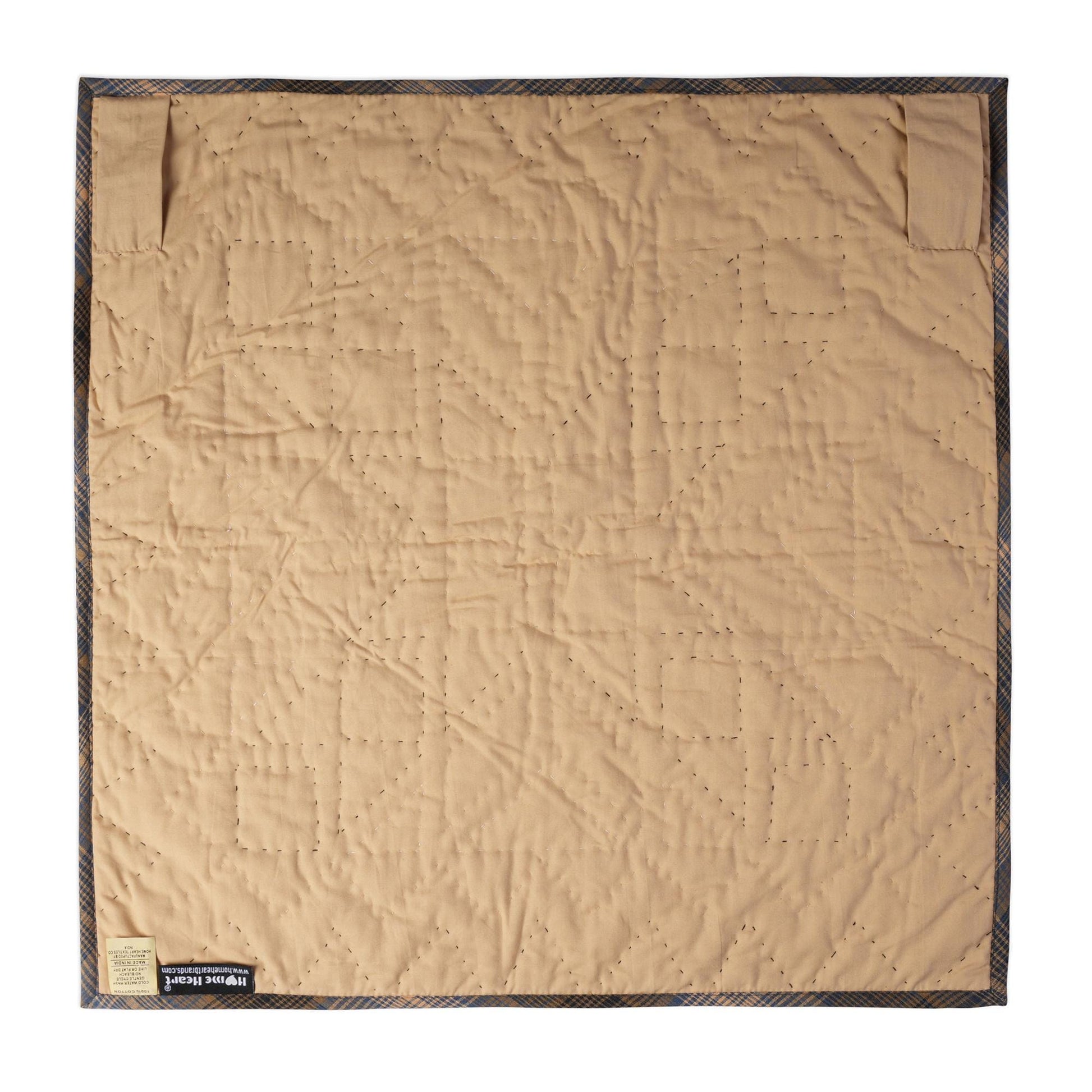 Southwestern star 19"X19" Hand crafted block quilt, small quilt, Table Topper calico fabric by Home Heart brands (Made in India)