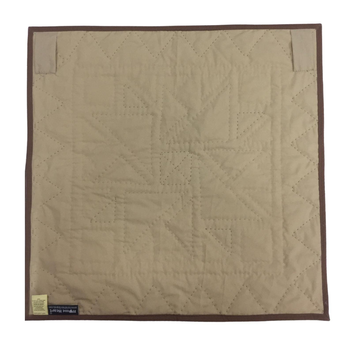 Barn star quilted 19"X19" hand crafted block square quilt, small quilt, Table Topper calico fabric by Home Heart brands (Made in India)