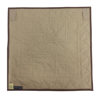 Barn star quilted 19"X19" hand crafted block square quilt, small quilt, Table Topper calico fabric by Home Heart brands (Made in India)