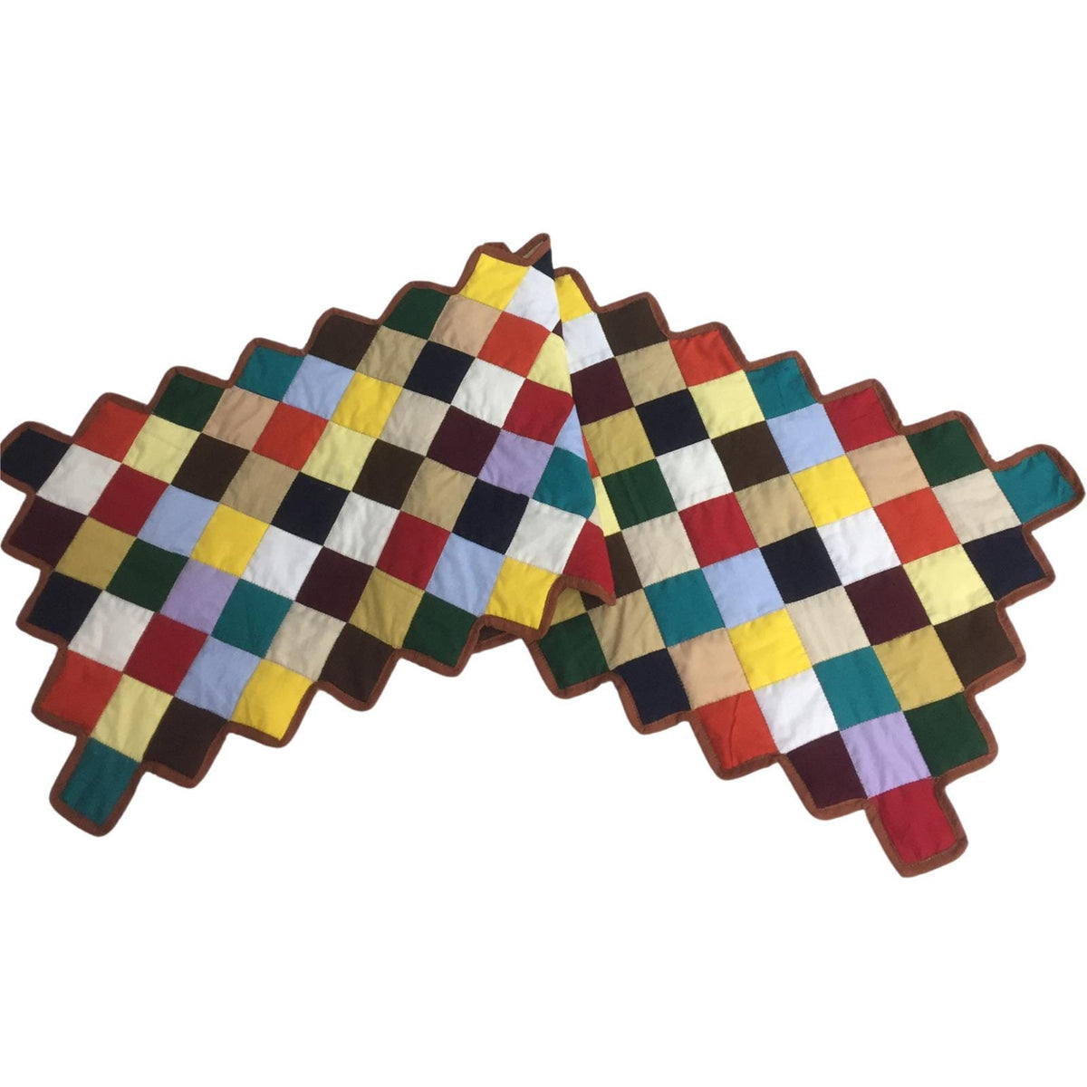 Hello spring solid color quilted table runner, throw patchwork Table Topper Calico Country cotton fabric by HOME HEART Brands(made in INDIA)