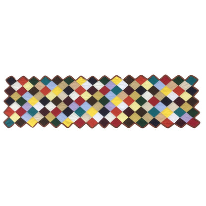 Hello spring solid color quilted table runner, throw patchwork Table Topper Calico Country cotton fabric by HOME HEART Brands(made in INDIA)
