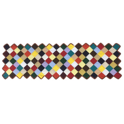 Hello spring solid color quilted table runner, throw patchwork Table Topper Calico Country cotton fabric by HOME HEART Brands(made in INDIA)