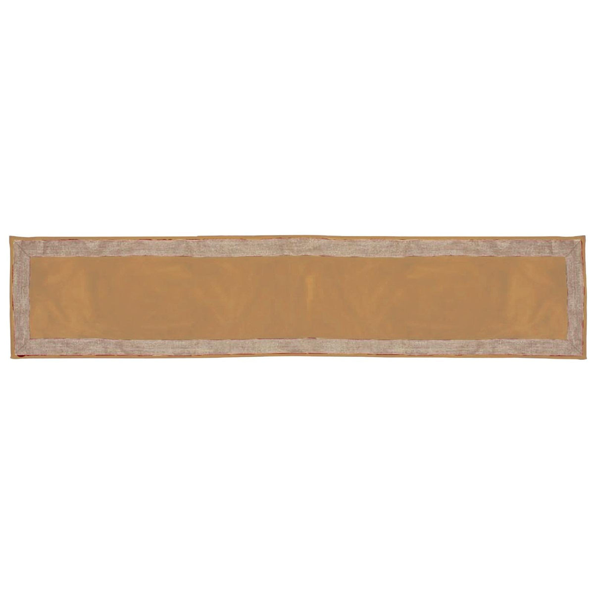 Velvet Table Runner & Toppers Premium beige velvet with ivory lurex jute border double layer by Home Heart Brands(made in INDIA)