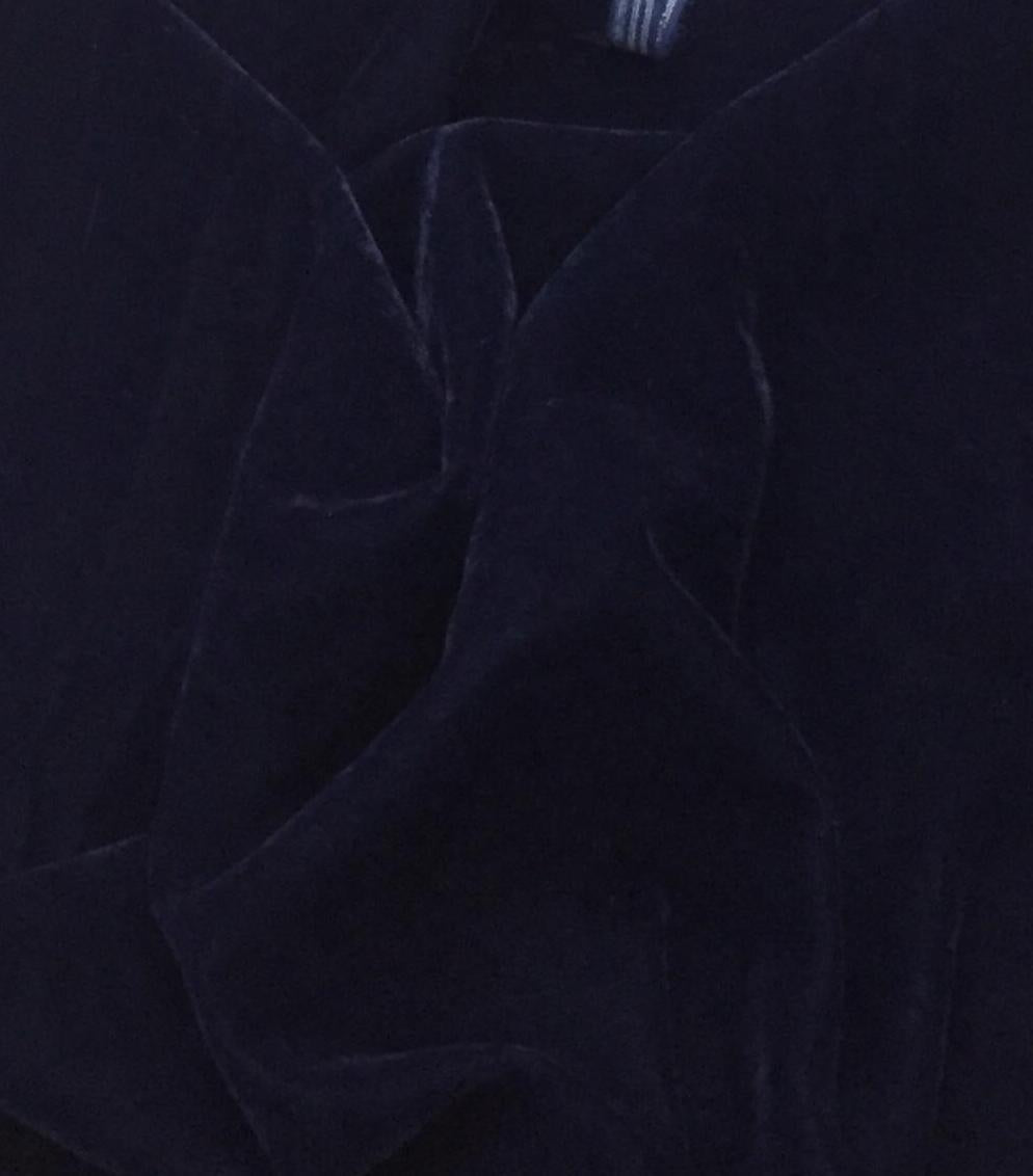 Fabric navy blue color micro velvet soft fabric 42� wide choose your yard meter in cut collection by HOME HEART Brands (Made in India)