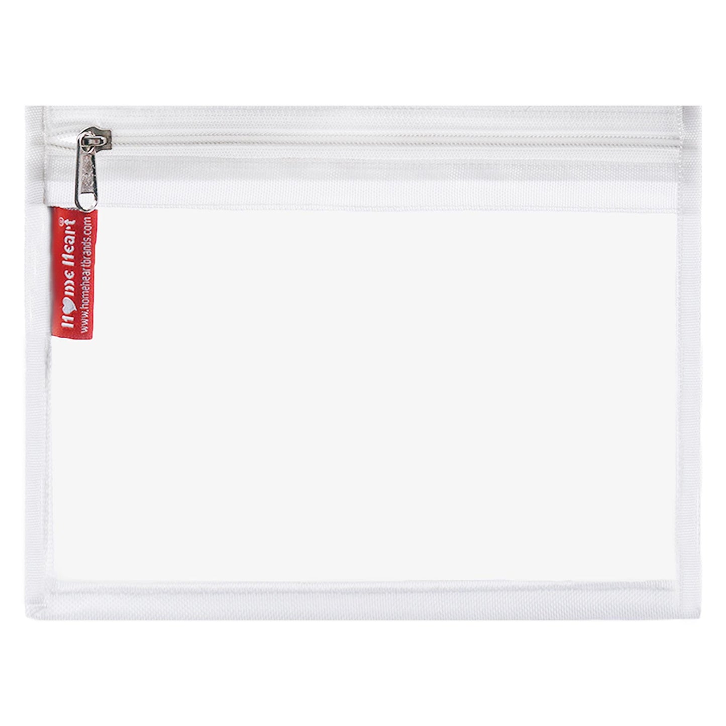 HOME HEART Brands multi-Purpose Water Resistant Clear Pvc Organizer Bag Pouch with Zipper Closure Large Size 9"x10"(Made in India)