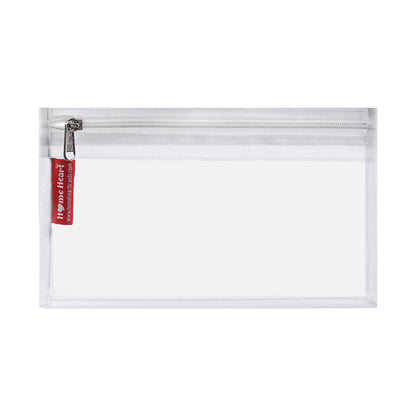 HOME HEART Brands multi-Purpose Water Resistant Clear Pvc Organizer Bag Pouch with YKK #5 Zipper Closure Small Size 6"x10"(Made in India)