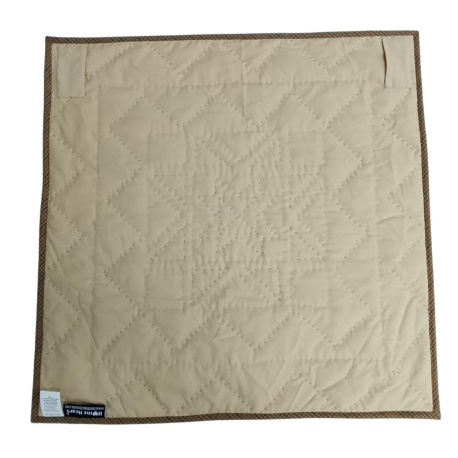Barn star quilted 19"X19" hand crafted block square quilt, small quilt, Table Topper calico fabric by Home Heart brands (Made in India)