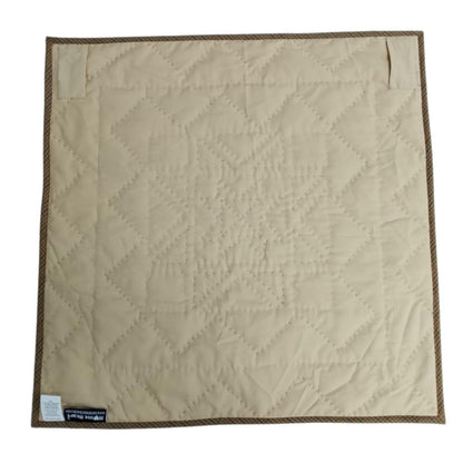 Barn star quilted 19"X19" hand crafted block square quilt, small quilt, Table Topper calico fabric by Home Heart brands (Made in India)