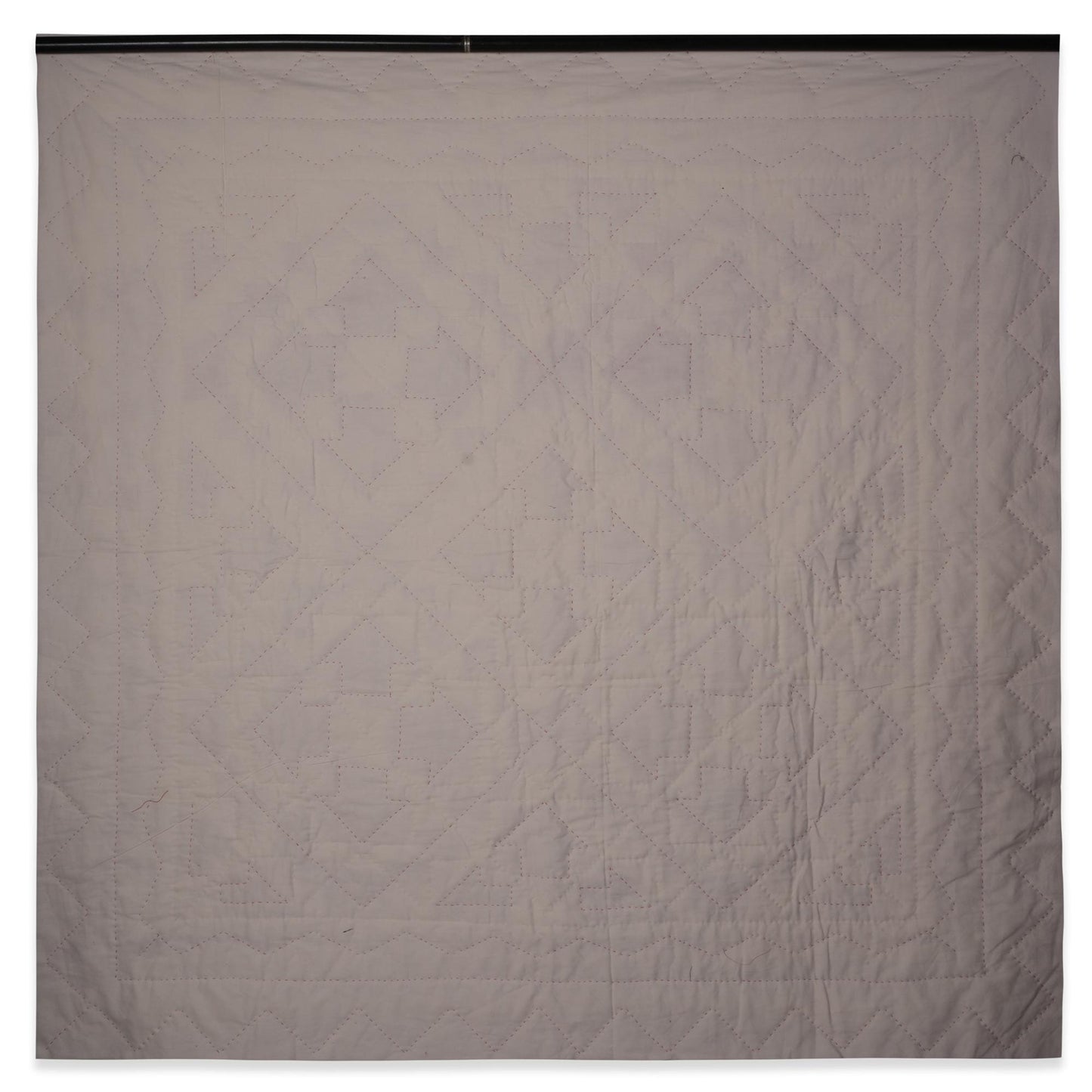 Hand made hand quilted quilt, table accent piece, Table topper Black Diamond square quilt 100% Cotton Heirloom Quality by HOME HEART Brands