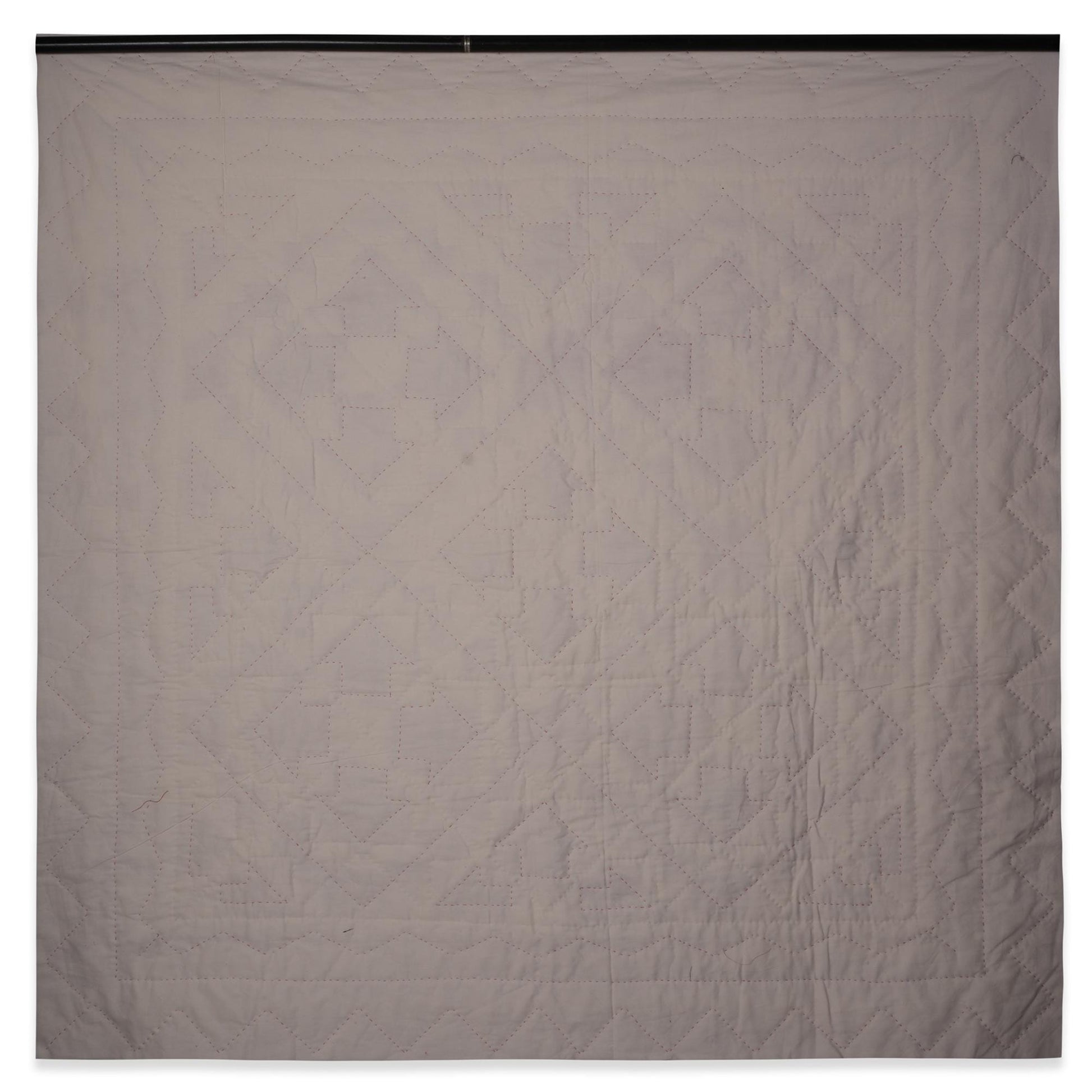 Hand made hand quilted quilt, table accent piece, Table topper Black Diamond square quilt 100% Cotton Heirloom Quality by HOME HEART Brands