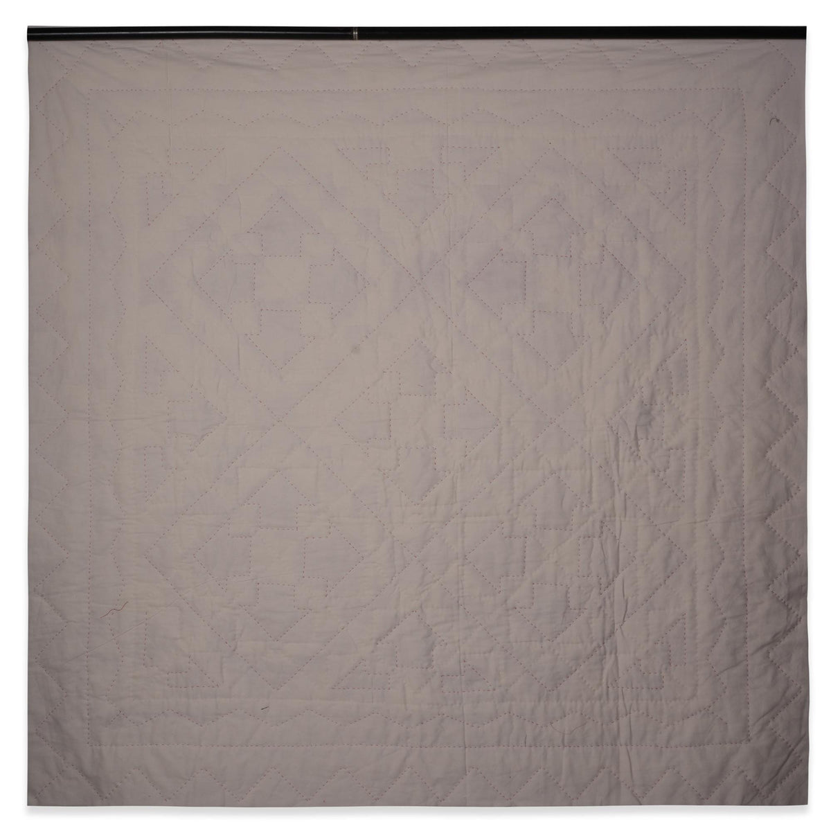 Hand made hand quilted quilt, table accent piece, Table topper Black Diamond square quilt 100% Cotton Heirloom Quality by HOME HEART Brands