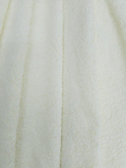 Fabric soft Ivory Plush Sherpa upholstery Plush Fabric  choose your yard in cut collection 97 inch wide by HOME HEART Brands (Made in India)