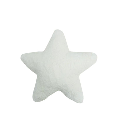 Sherpa Star pillow soft plush, neutral heart pillow, neutral star decor, sherpa star shaped pillow by HOME HEART Brands (Made in India)