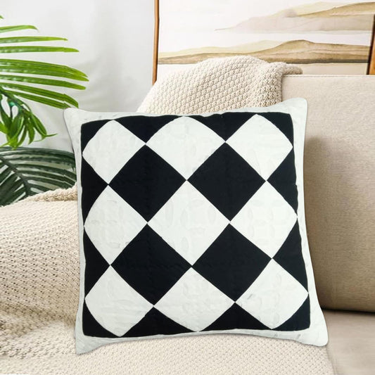 Hand made hand Quilted patchwork Vintage Cutwork Charm pillow cover, cushion cover,  throw Pillow cover by HOME HEART Brands(made in India)