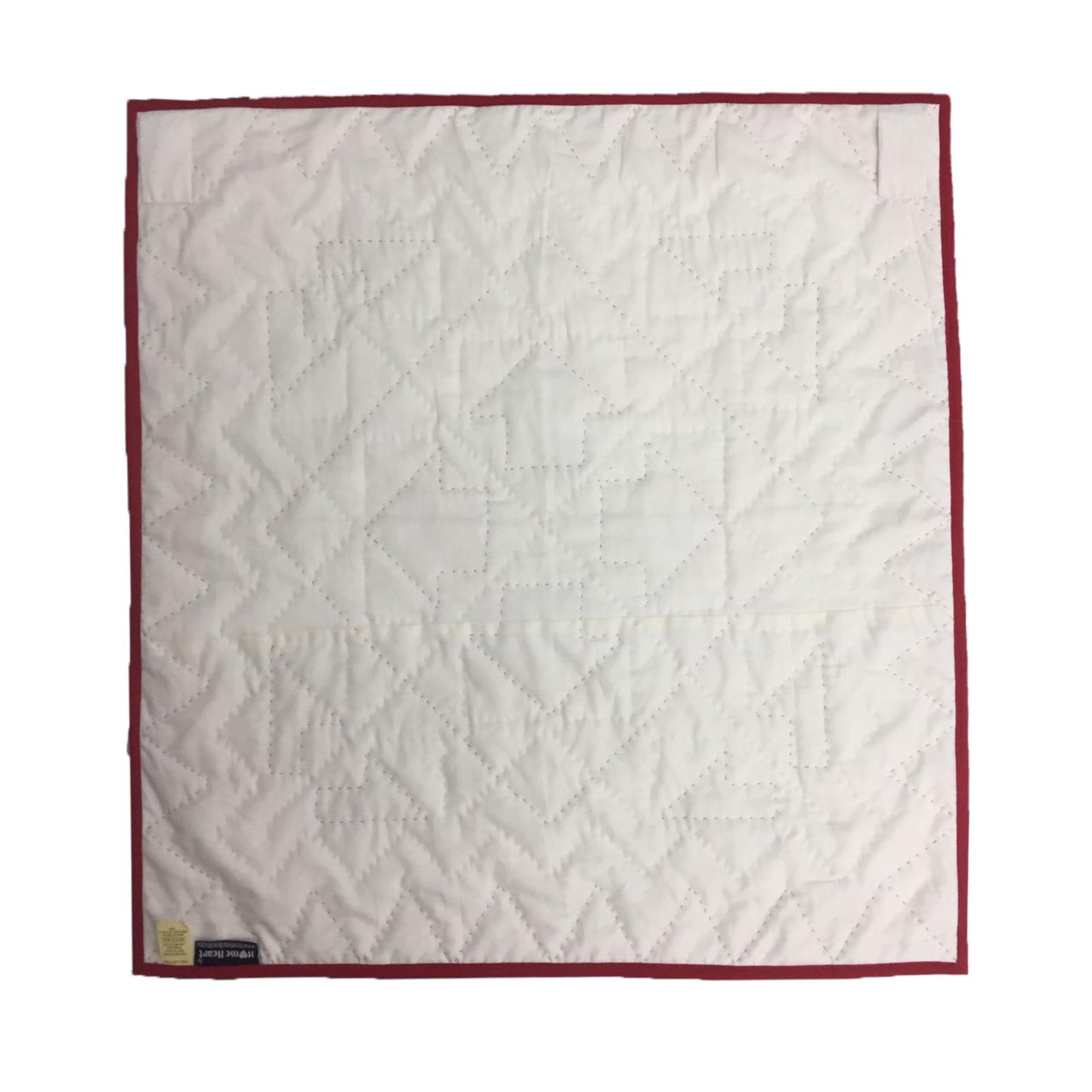 Hand made hand quilted Block quilt, Throw, Table topper, table accent piece, Red Diamond square cotton Heirloom Quality by HOME HEART Brands
