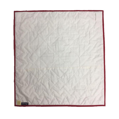 Hand made hand quilted Block quilt, Throw, Table topper, table accent piece, Red Diamond square cotton Heirloom Quality by HOME HEART Brands