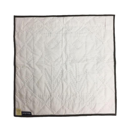 Hand made Hand quilted table accent piece, Block small Quilt, Table Topper Tulip calico cotton fabric by Home Heart brands (Made in India)