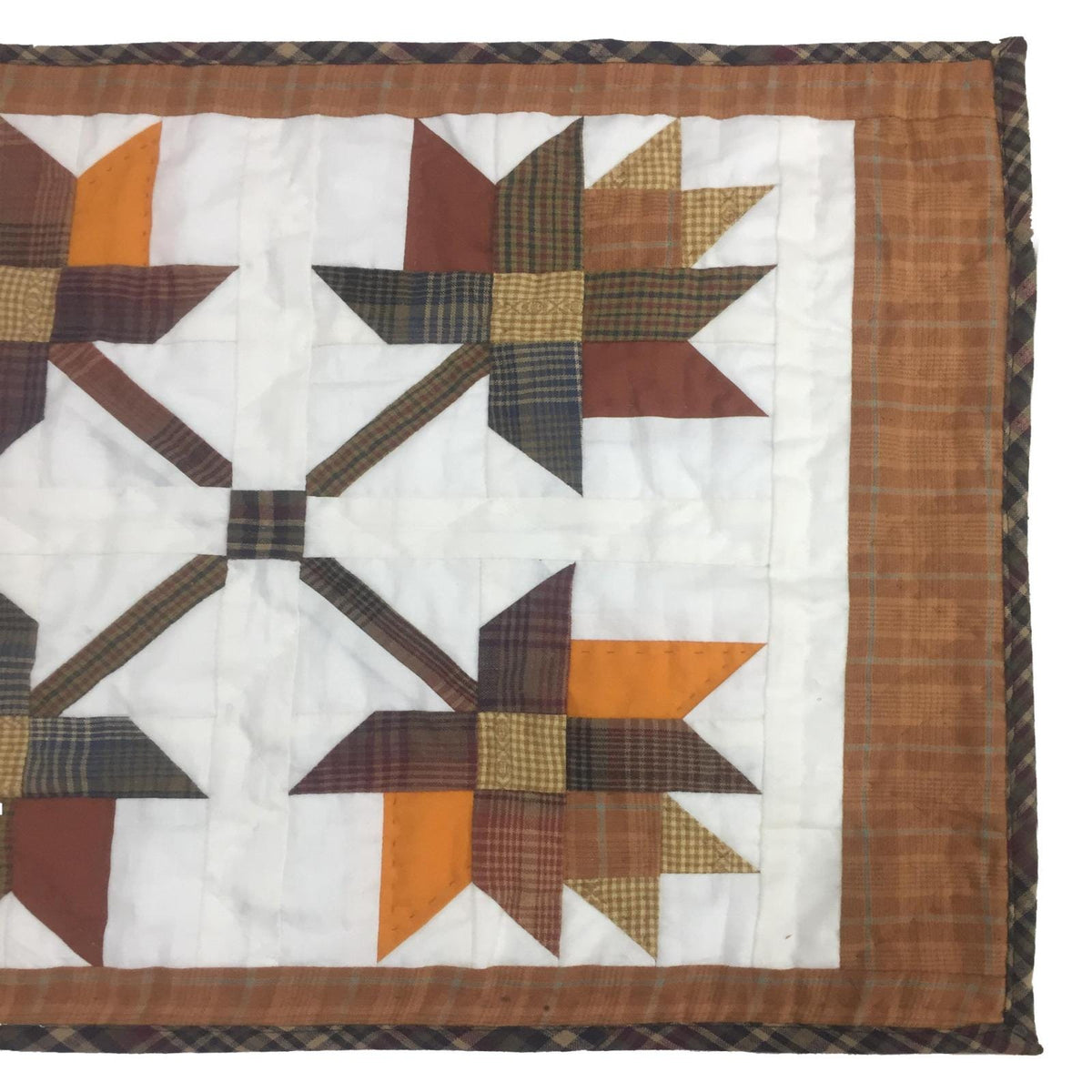 Table runner hand quilted, patchwork, Table Toppers Calico Country Autumn Leaf Patchwork Table runner by HOME HEART Brands(made in INDIA)