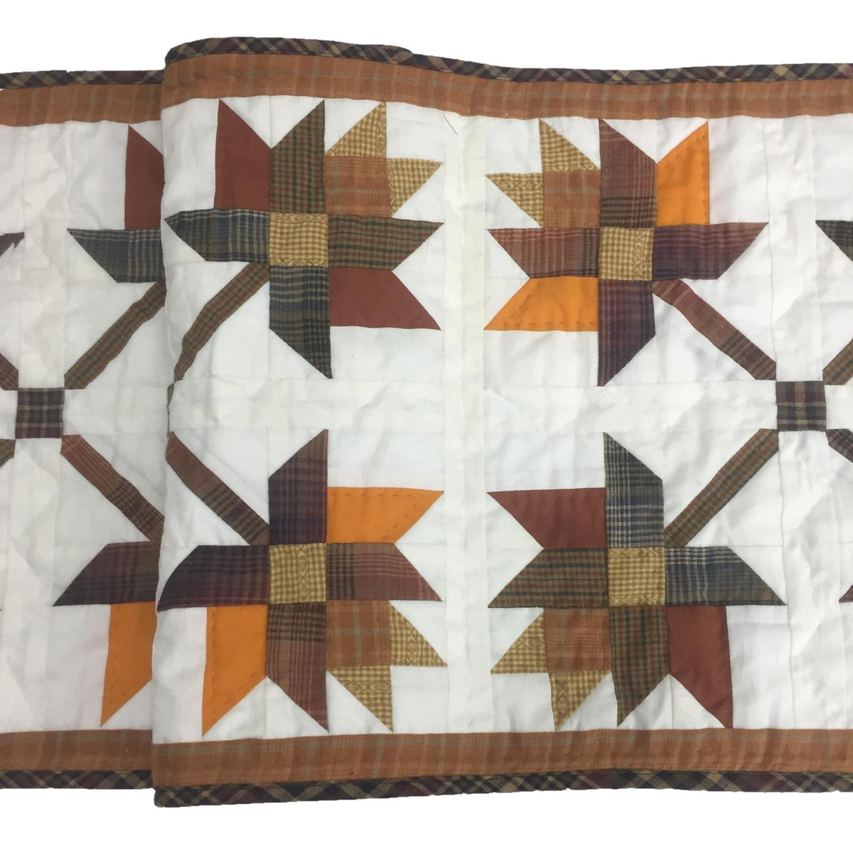 Table runner hand quilted, patchwork, Table Toppers Calico Country Autumn Leaf Patchwork Table runner by HOME HEART Brands(made in INDIA)