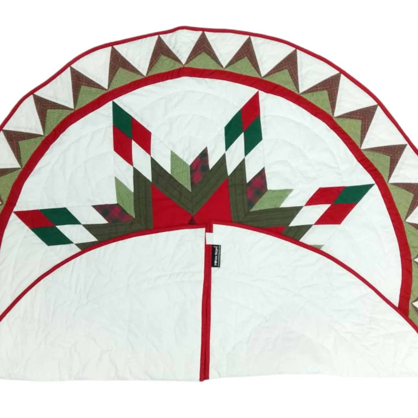 Christmas tree skirt patchwork Lone Star Quilted Christmas Tree Skirt – Calico Patchwork, Handmade by HOME HEART Brands( Made in India)