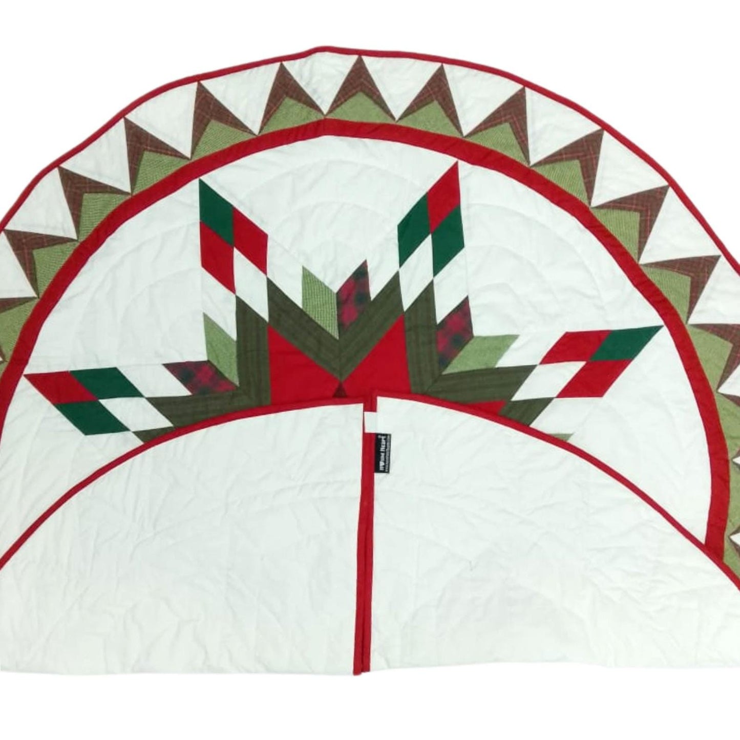 Christmas tree skirt patchwork Lone Star Quilted Christmas Tree Skirt – Calico Patchwork, Handmade by HOME HEART Brands( Made in India)